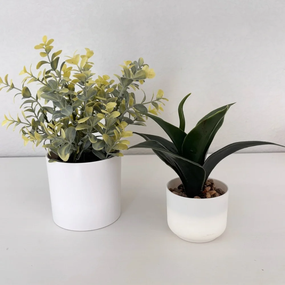 THRESHOLD Faux Potted Plants (2) NEW!